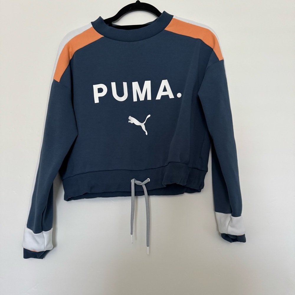 Puma Navy and Orange Crewneck